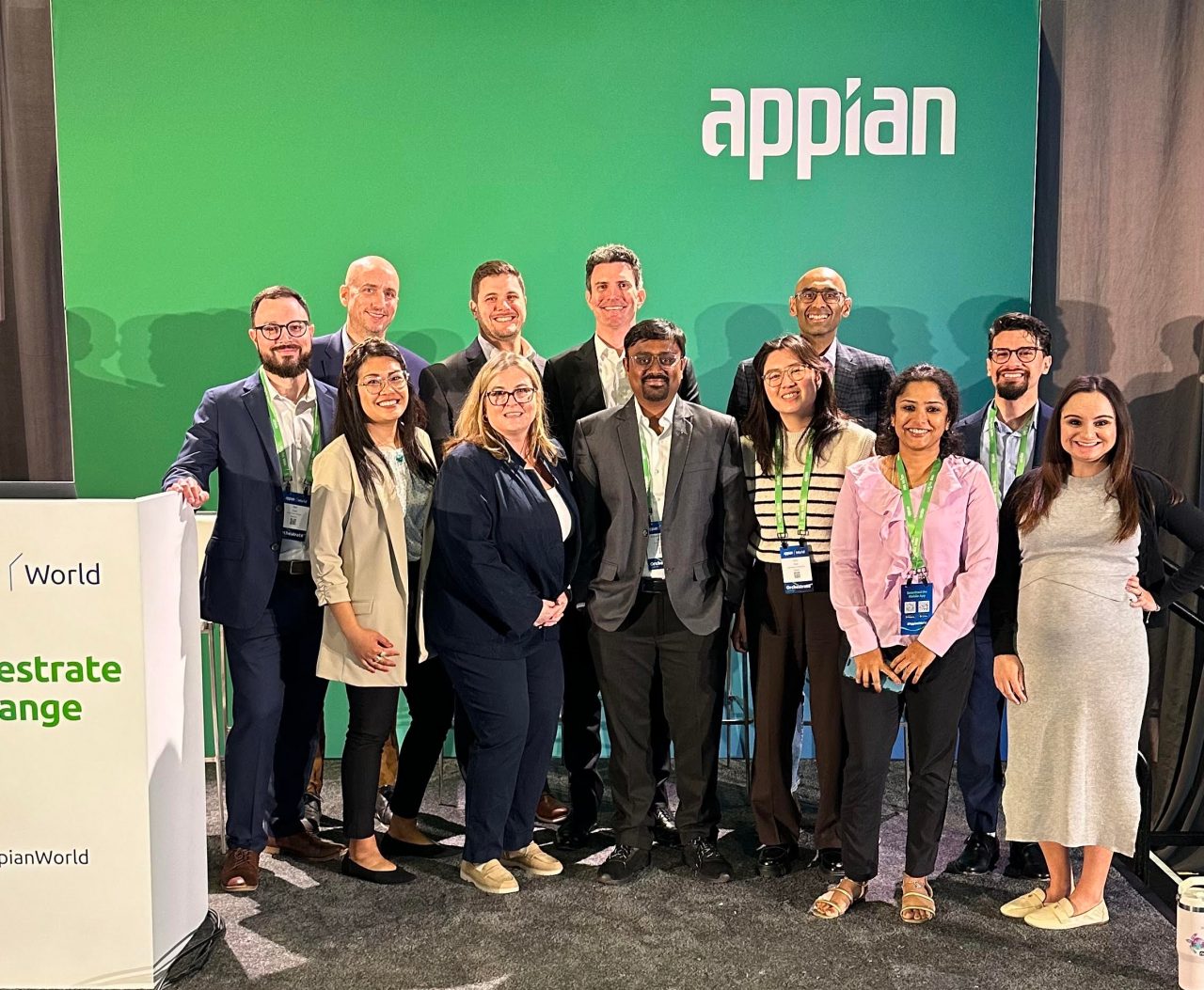 Amy with her colleagues at Appian World