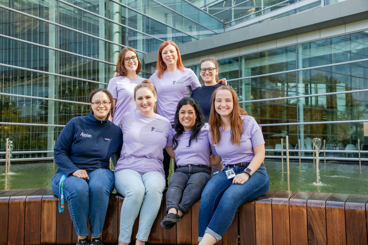 Members of AppianAbility, an Affinity Group focused on support, advocacy, and education for those with physical disabilities or neurodiversities.